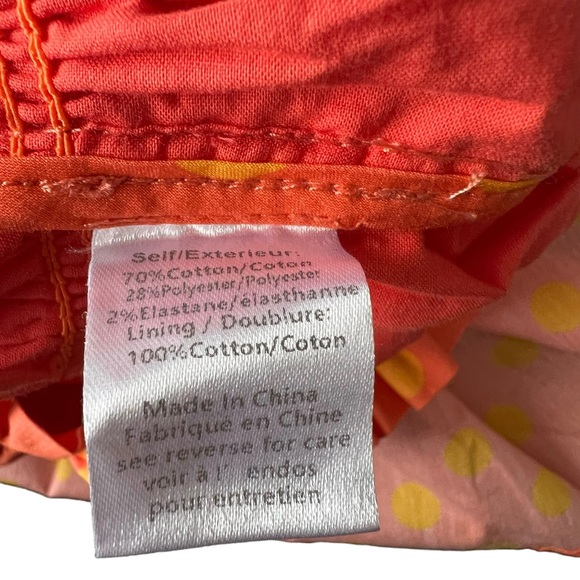 CAROLINE CONSTAS Lydia Top in Salmon & Orange Polka Dot Women’s Size XS - Picture 7 of 9